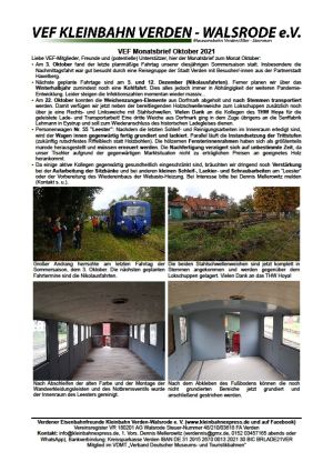 Monatsbrief 015 - Oktober 2021
