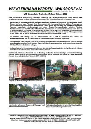 Monatsbrief 026 - September/Oktober 2022